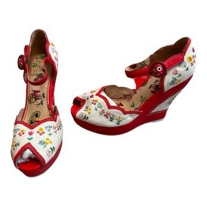 Miss L Fire Women's Homemaker Wedges Heels Size 8
